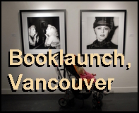 Brian Howell's Book Launch pics in Vancouver Museum Wall.  Janet's photo is on Left.